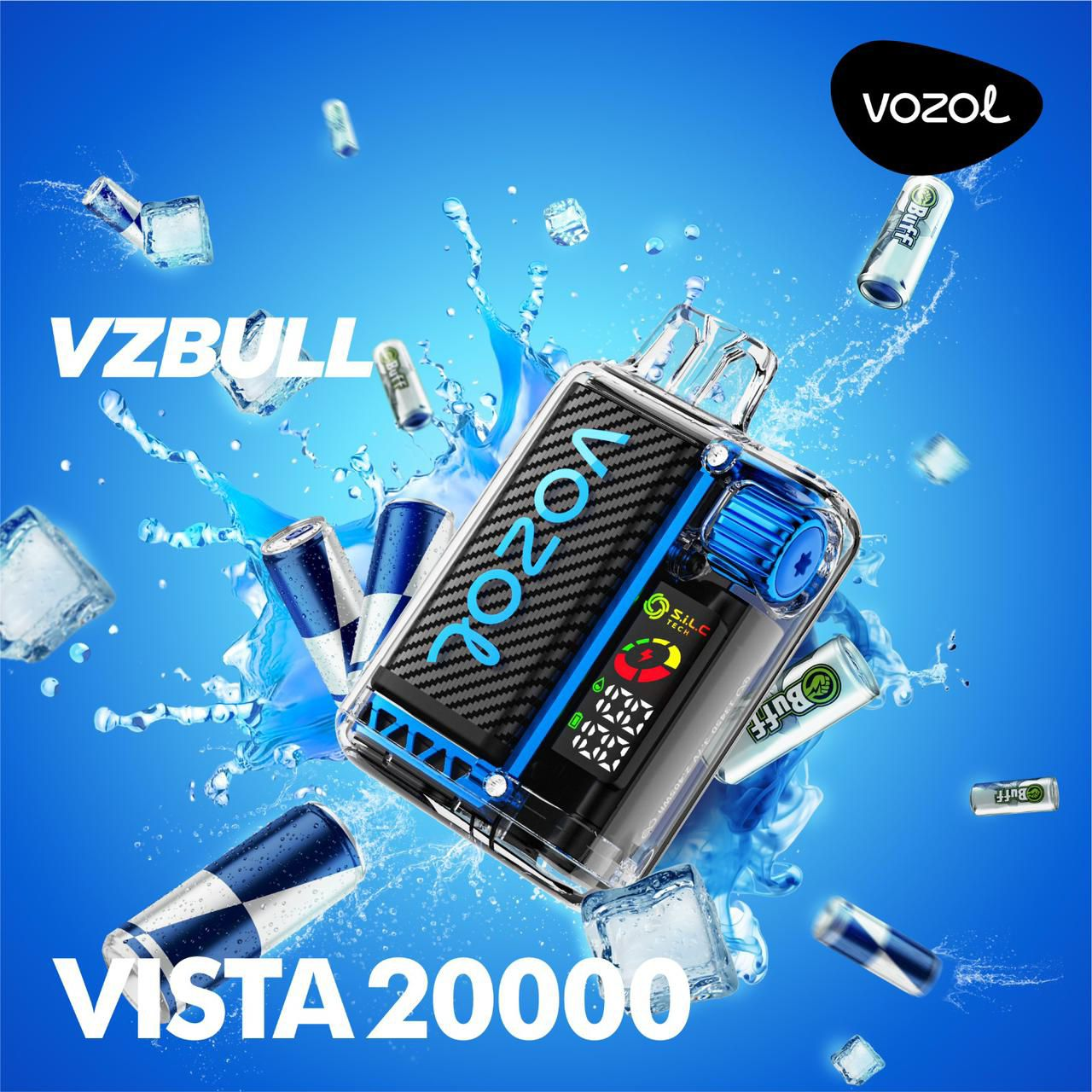 پاد یکبارمصرف وزول ویستا 20000 پاف نیکوتین 5 درصد طعم انرژی‌زا یخ